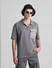 Grey Zip-Up Oversized Polo T-shirt_415801+1
