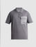 Grey Zip-Up Oversized Polo T-shirt_415801+7