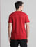 Red Logo Print Crew Neck T-shirt_415802+4