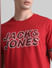 Red Logo Print Crew Neck T-shirt_415802+5