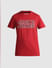 Red Logo Print Crew Neck T-shirt_415802+7