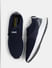 Dark Blue Knitted Lace Up Sneakers_415805+3