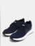 Dark Blue Knitted Lace Up Sneakers_415805+6