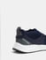 Dark Blue Knitted Lace Up Sneakers_415805+8