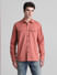 Red Cotton Full Sleeves Shirt_415809+2