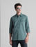 Green Cotton Full Sleeves Shirt_415811+1