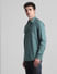 Green Cotton Full Sleeves Shirt_415811+3