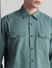 Green Cotton Full Sleeves Shirt_415811+5