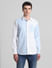Blue Colourblocked Full Sleeves Shirt_415812+2