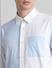 Blue Colourblocked Full Sleeves Shirt_415812+5