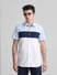 Blue Colourblocked Short Sleeves Shirt_415813+1