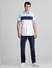 Blue Colourblocked Short Sleeves Shirt_415813+6