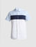 Blue Colourblocked Short Sleeves Shirt_415813+7
