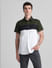 Green Colourblocked Short Sleeves Shirt_415814+2