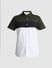 Green Colourblocked Short Sleeves Shirt_415814+7