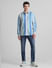 Blue Striped Full Sleeves Shirt_415827+6