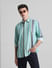 Green Striped Full Sleeves Shirt_415829+1