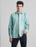 Green Striped Full Sleeves Shirt_415829+2