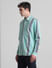Green Striped Full Sleeves Shirt_415829+3
