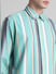 Green Striped Full Sleeves Shirt_415829+5
