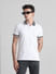 White Printed Collar Polo T-shirt_415830+1