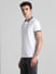 White Printed Collar Polo T-shirt_415830+3
