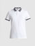 White Printed Collar Polo T-shirt_415830+7
