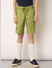 Boys Green Cotton Cargo Shorts_415881+2