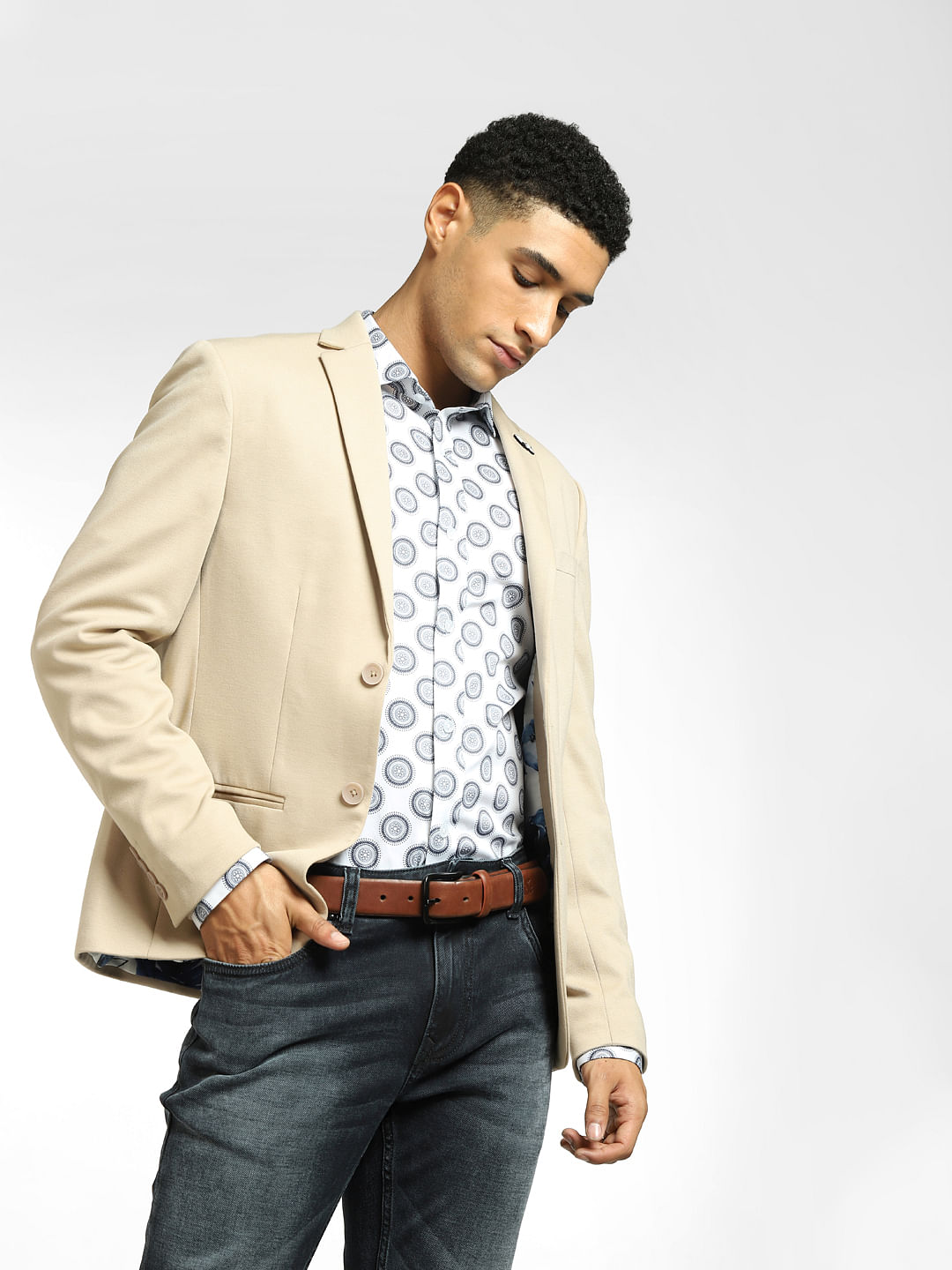 Xacus Shirts Beige in Natural for Men Mens Clothing Shirts Casual shirts and button-up shirts 