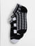 Pack of 3 Monochrome Ankle Length Socks - Black & White_409791+1