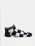Pack of 3 Monochrome Ankle Length Socks - Black & White_409791+4