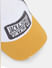 Yellow & Grey Logo Printed Cap_393378+4
