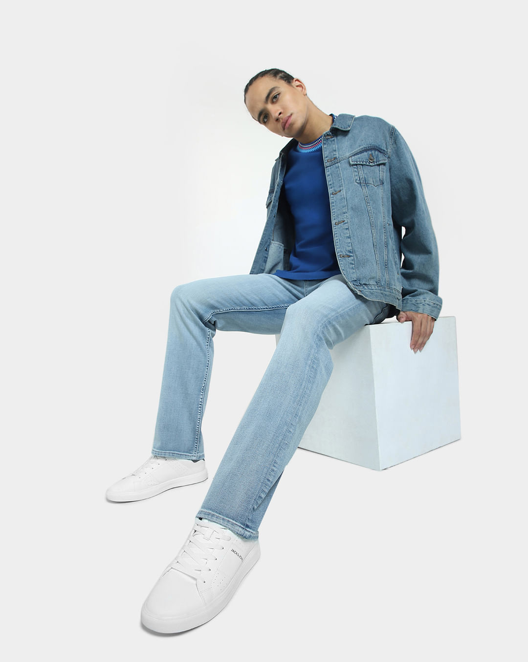 Buy Light Blue Low Rise Ray Bootcut Jeans for Men