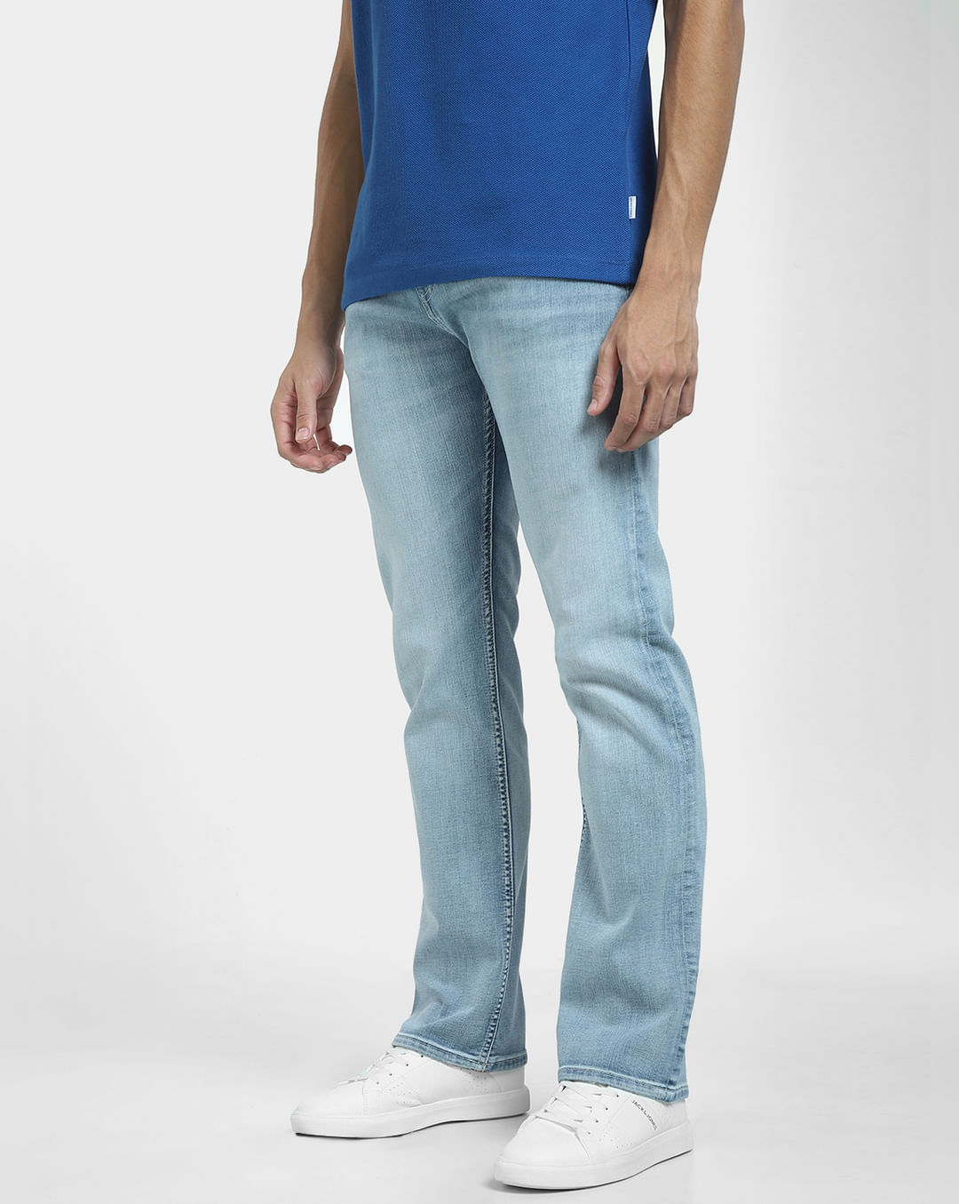 Buy Light Blue Low Rise Ray Bootcut Jeans for Men