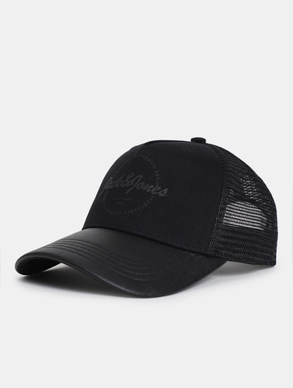 Black Trucker Mesh Cap