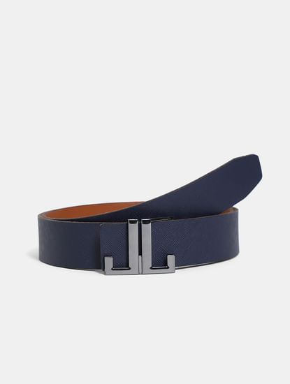 Navy Blue Premium Textured Leather Belt