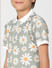 BOYS Green Floral Polo Neck T-shirt_406797+5