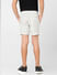 BOYS White Mid Rise Striped Shorts_406800+4