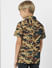 BOYS Brown Camo Print Short Sleeves Shirt_406802+4