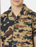 BOYS Brown Camo Print Short Sleeves Shirt_406802+5