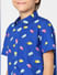 BOYS Blue Printed Short Sleeves Shirt_406804+5