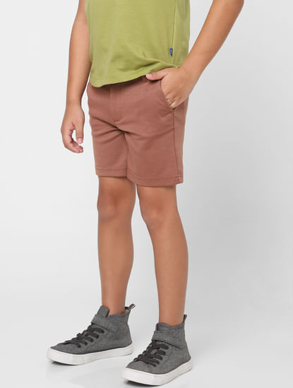 BOYS Brown Low Rise Shorts