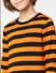 Boys Orange Striped Pullover_406827+5