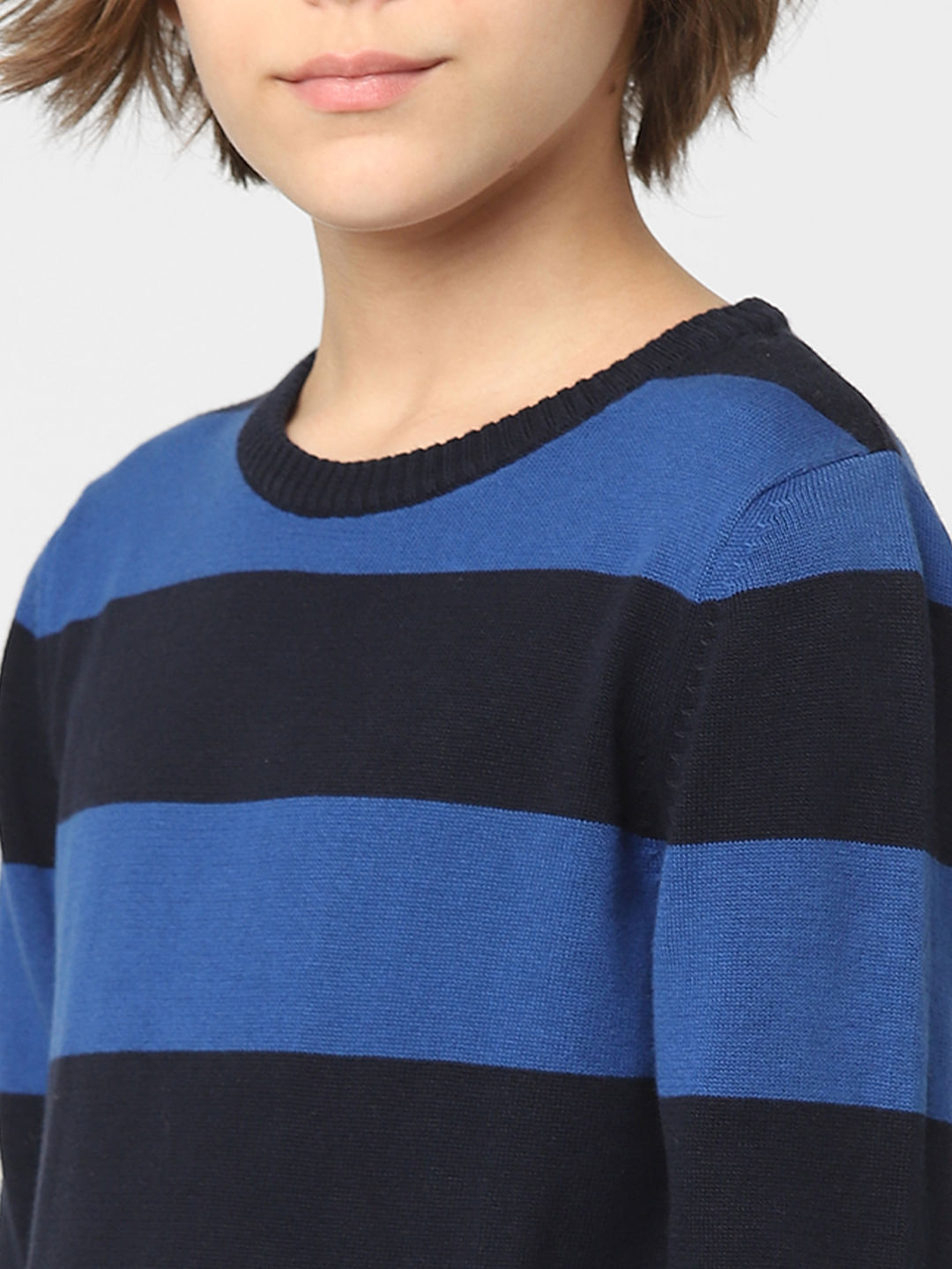 Black and blue online striped sweater