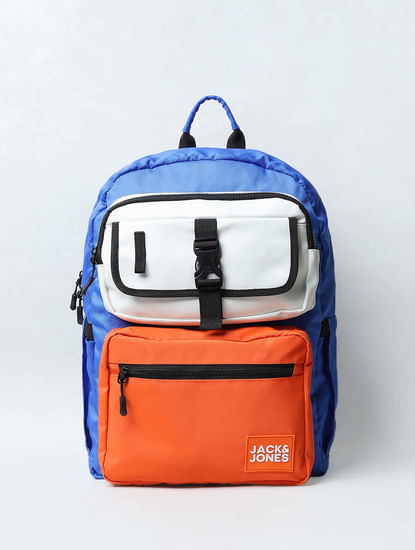 BOYS Orange Colourblocked Backpack