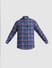 Dark Blue Check Cotton Shirt_410706+7