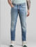 Blue Low Rise Washed Glenn Slim Fit Jeans_410707+1