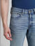 Blue Mid Rise Washed Clark Regular Fit Jeans_410708+4