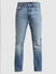 Blue Mid Rise Washed Clark Regular Fit Jeans_410708+7