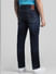 Dark Blue Mid Rise Washed Clark Regular Fit Jeans_410709+3